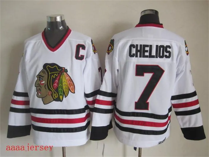 Chicago Blackhawks retro ice hockey jersey M-3XL 芝加哥黑鹰队复古冰球服 4