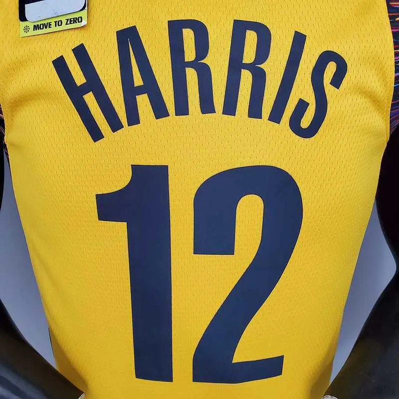 HARRIS#12 Brooklyn Nets Commemorative Edition Yellow 4