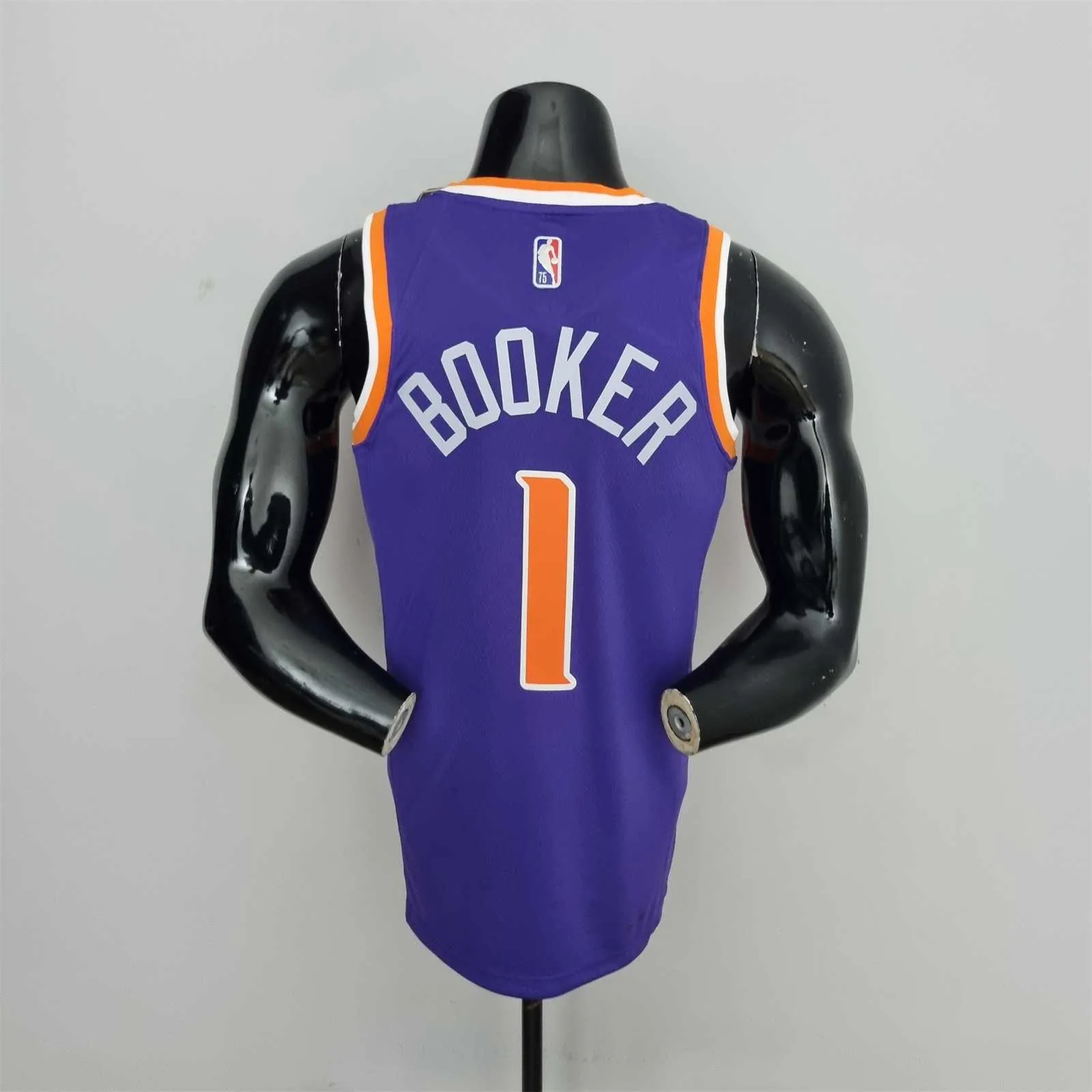 75th Anniversary Booker #1 Phoenix Suns Purple NBA Jersey 4