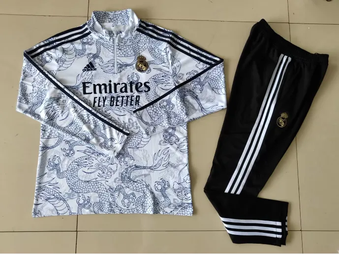 23-24 Real Madrid Long Sleeve Kits Dragon Special Training Suits Soccer Jerseys Yupoo 1