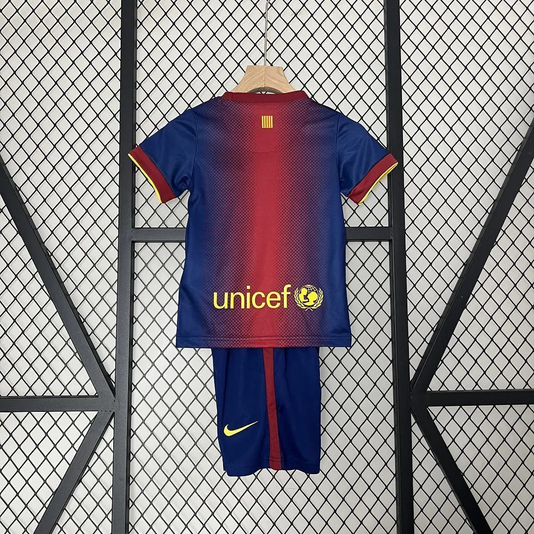 12-13 Barcelona Home Retro Kids Kits Children Shirt Soccer Jersey Yupoo 7