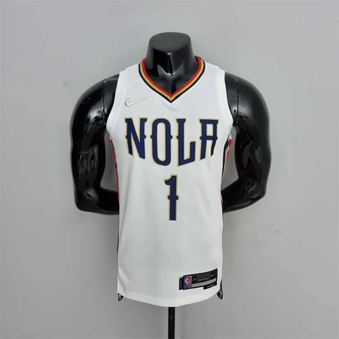 2022 New Orleans Pelicans City Edition Williams #1 White NBA Jersey 8