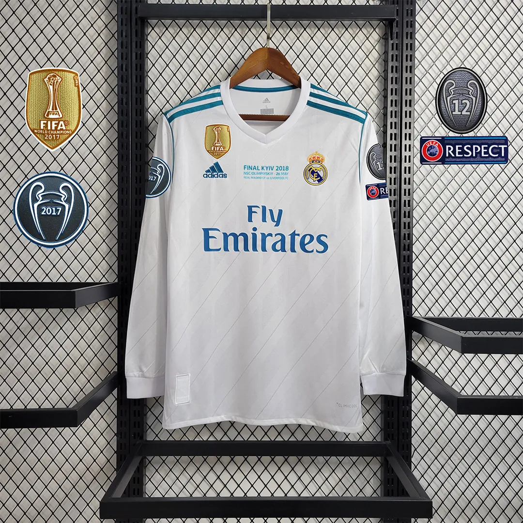 17-18 Real Madrid home long sleeve 11