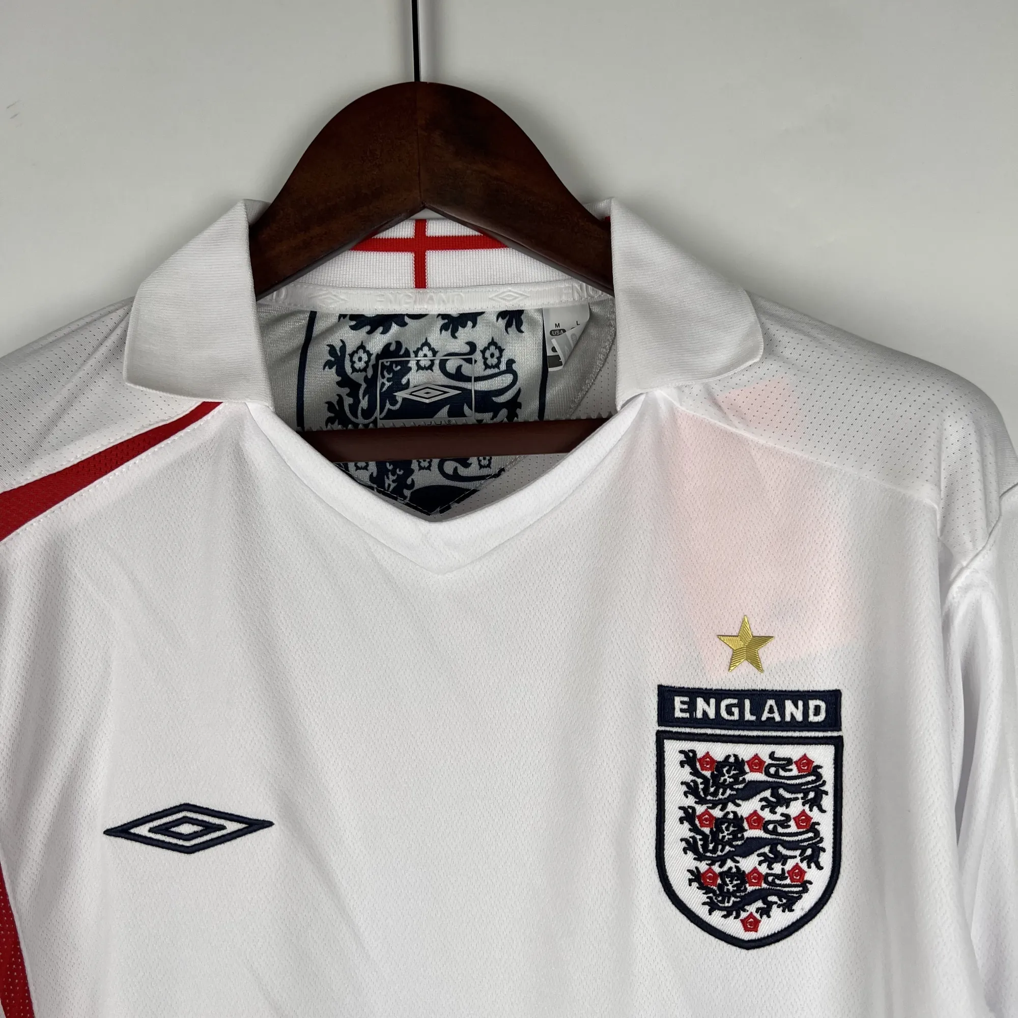 2006 Retro Long Sleeve England Home S-XXL 9