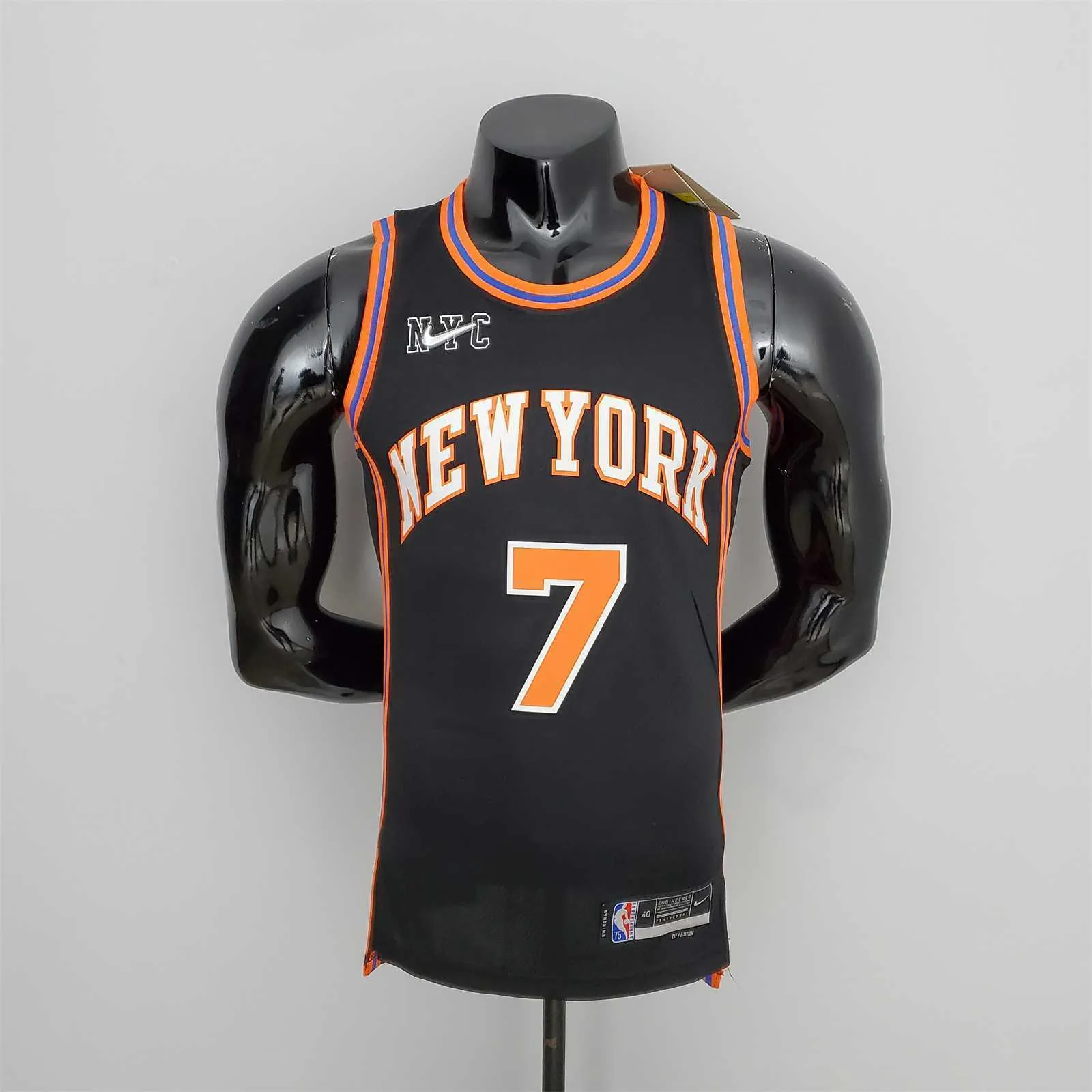 2022 Season Anthony#7 Knicks Urban Edition Black NBA Jersey 9