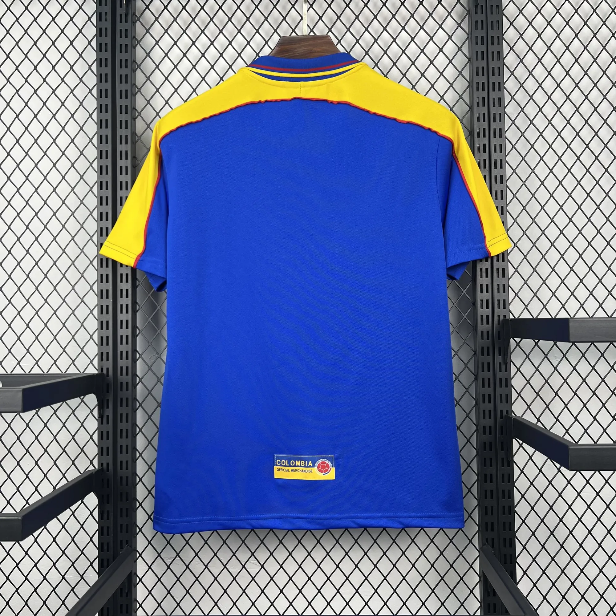1998 Colombia Retro Mens Away Kit Football T-Shirt AAAAJersey Supply Yupoo 6 2