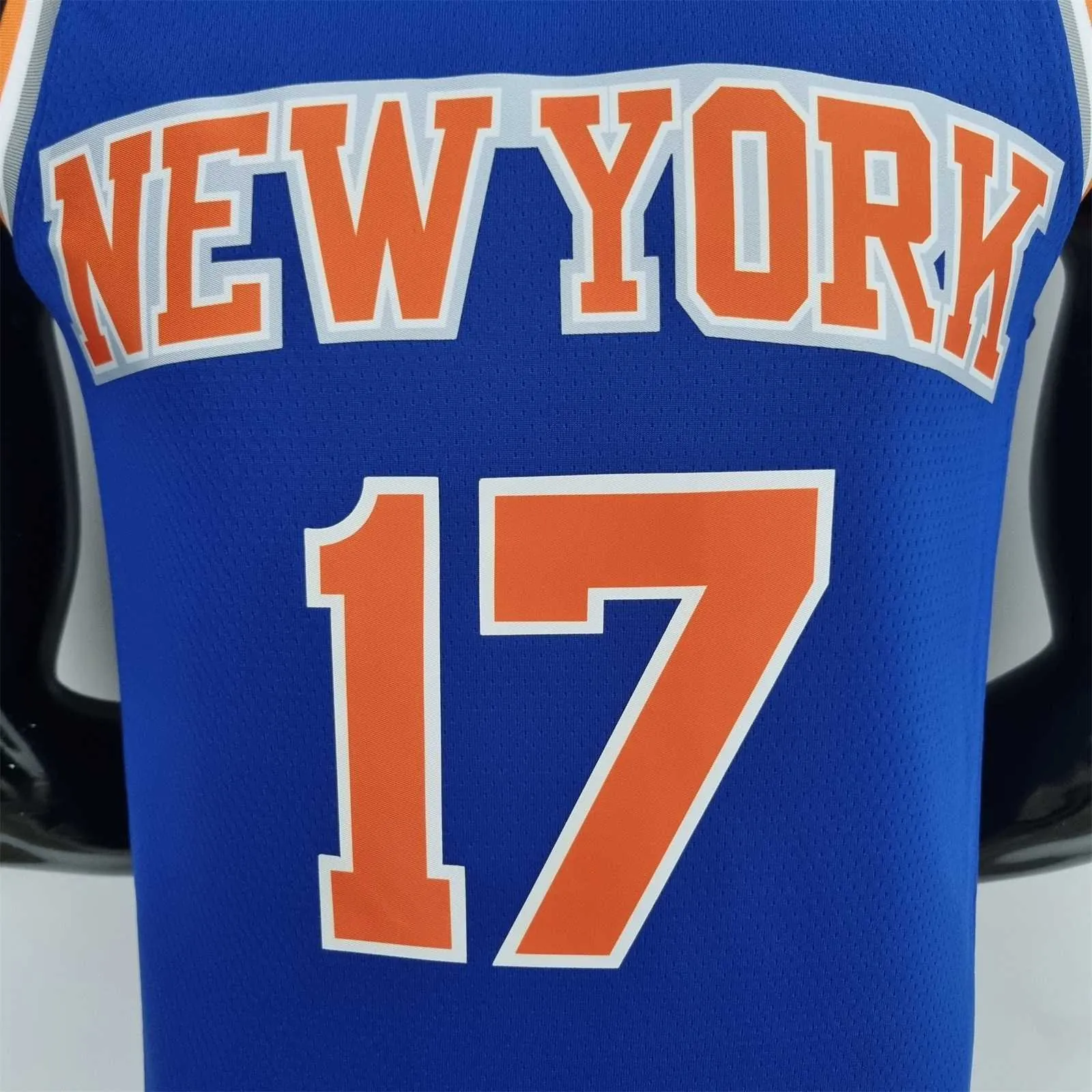 75th Anniversary Lin #17 New York Knicks Blue NBA Jersey 8