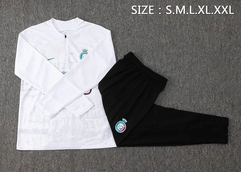 23-24 Al-Nassr Long Sleeve Kits White Training Suits Soccer Jerseys Yupoo 1