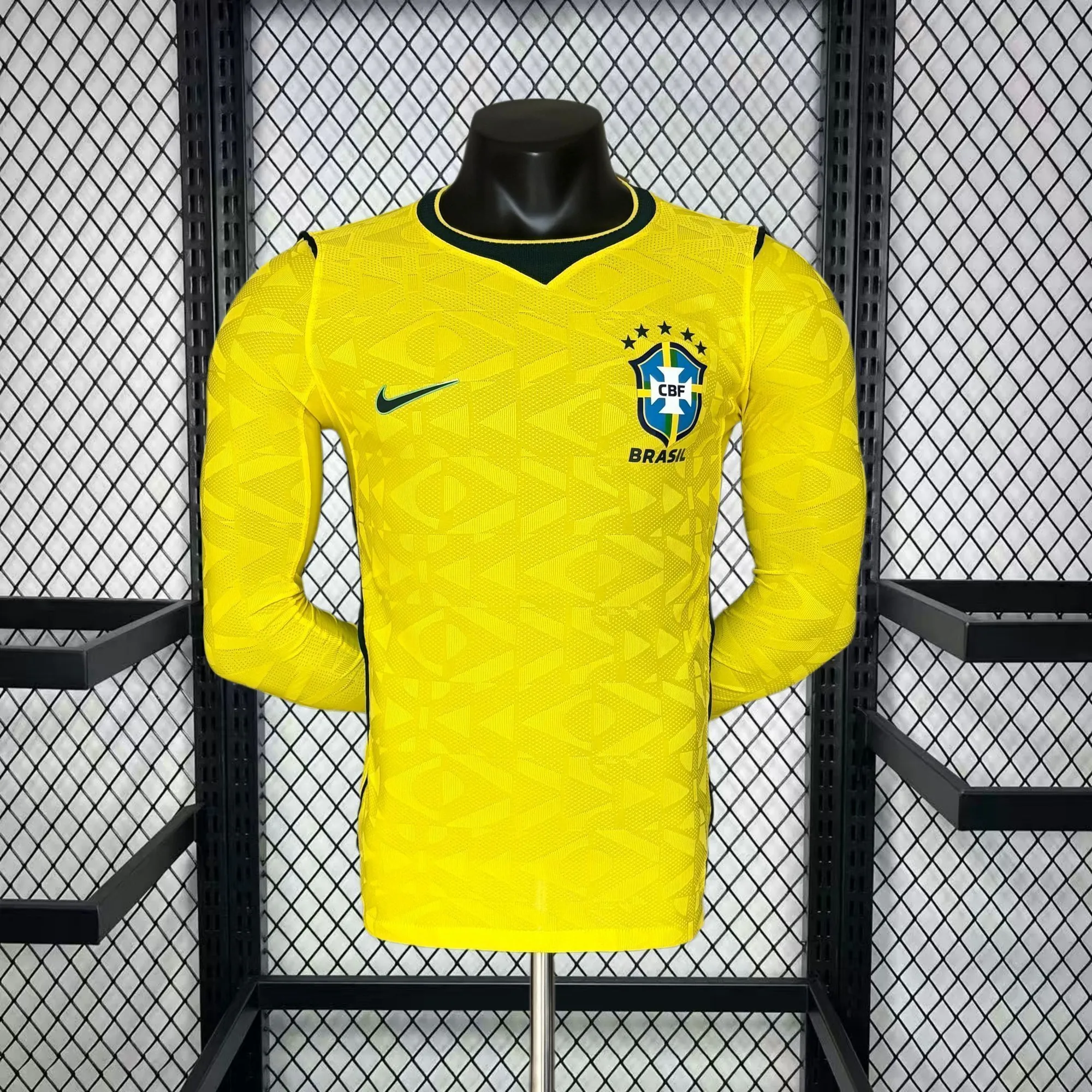 World Cup 2026 Brazil Home Kit Player Version Football Long Sleeve Shirt AAAAJersey Supply Yupoo 2