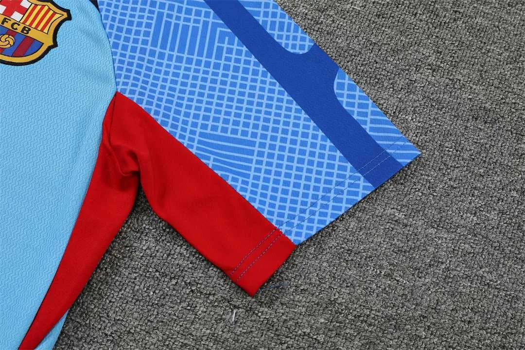 22-23 Barcelona training suit short sleeve kit blue - 3 13