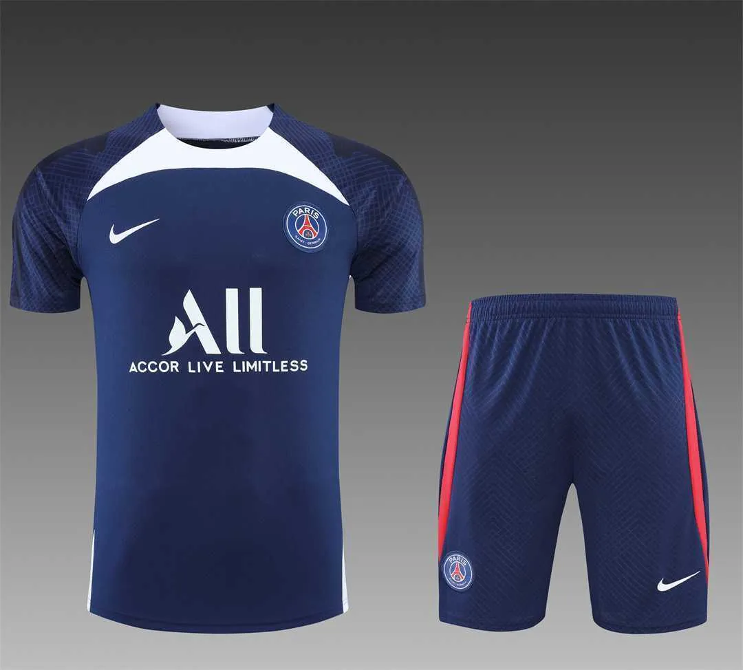 22-23 PSG Training Short Sleeve Kit Blue 1