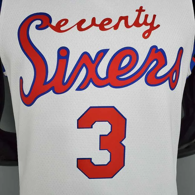 2021 76ers cursive retro limited IVERSON#3 white 6