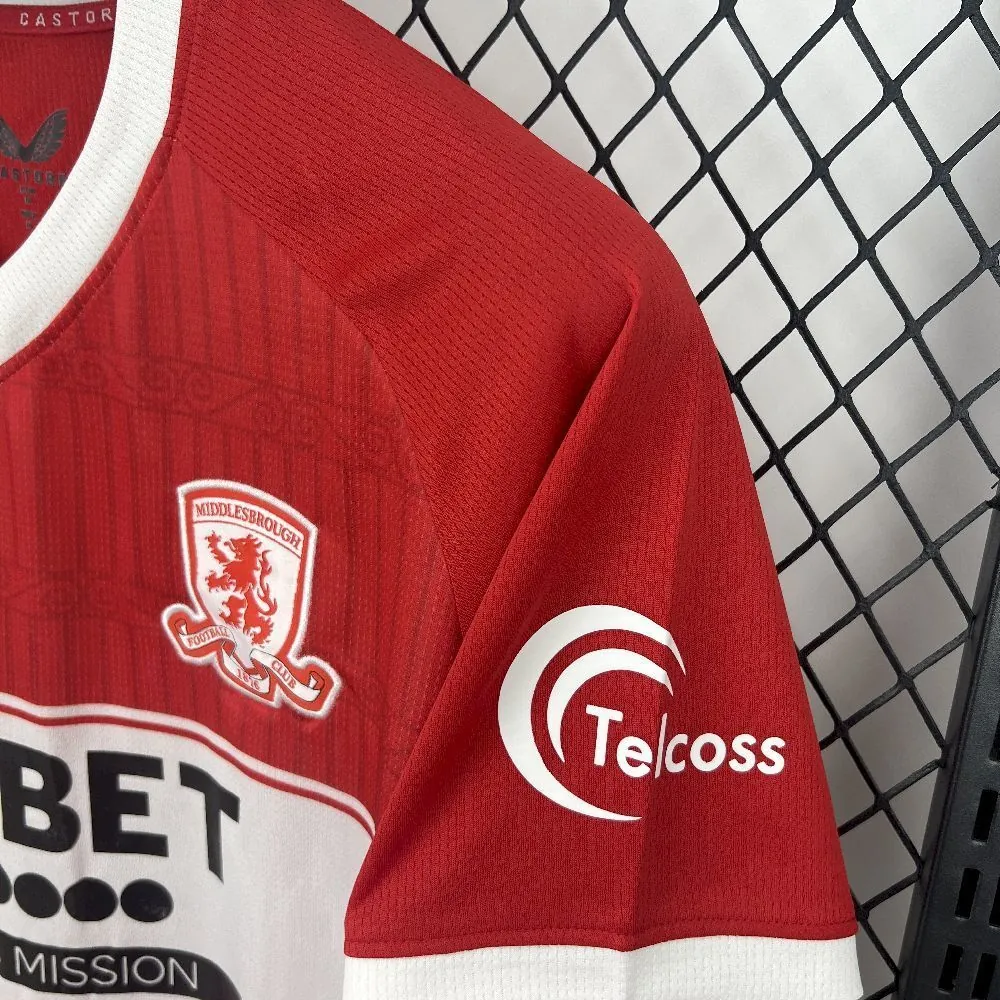25-26 Middlesbrough Home Kit Football T-Shirt Sports Uniforms AAAAJersey Supply Yupoo 3