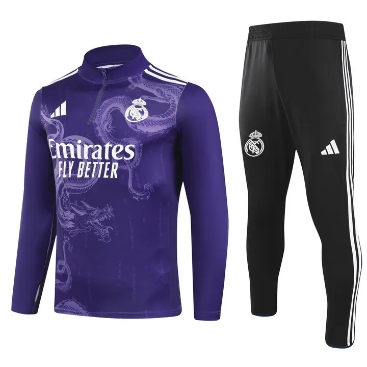 24-25 Real Madrid Long Sleeve Training Suit Football Shirts 3