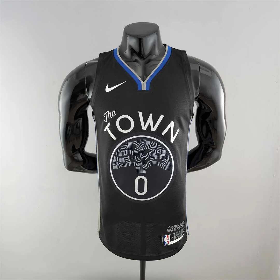 2020 PAYTON II#0 Warriors City Edition Black and Grey NBA Jersey 10