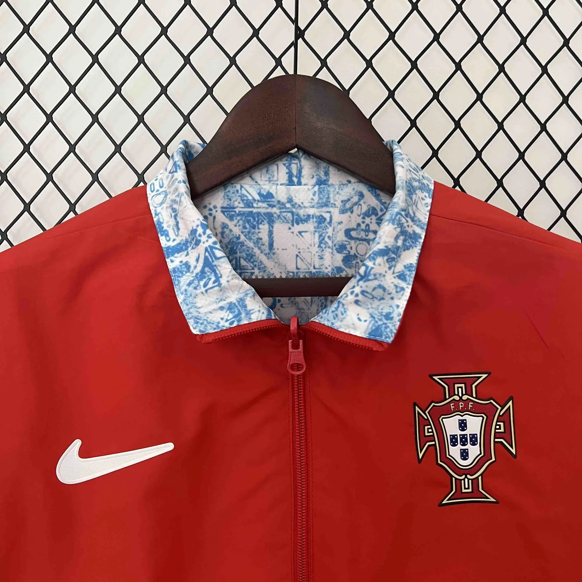 2024 Portugal Trench Coat Reversible Windbreaker Double-Sides Jacket Soccer Yupoo 7