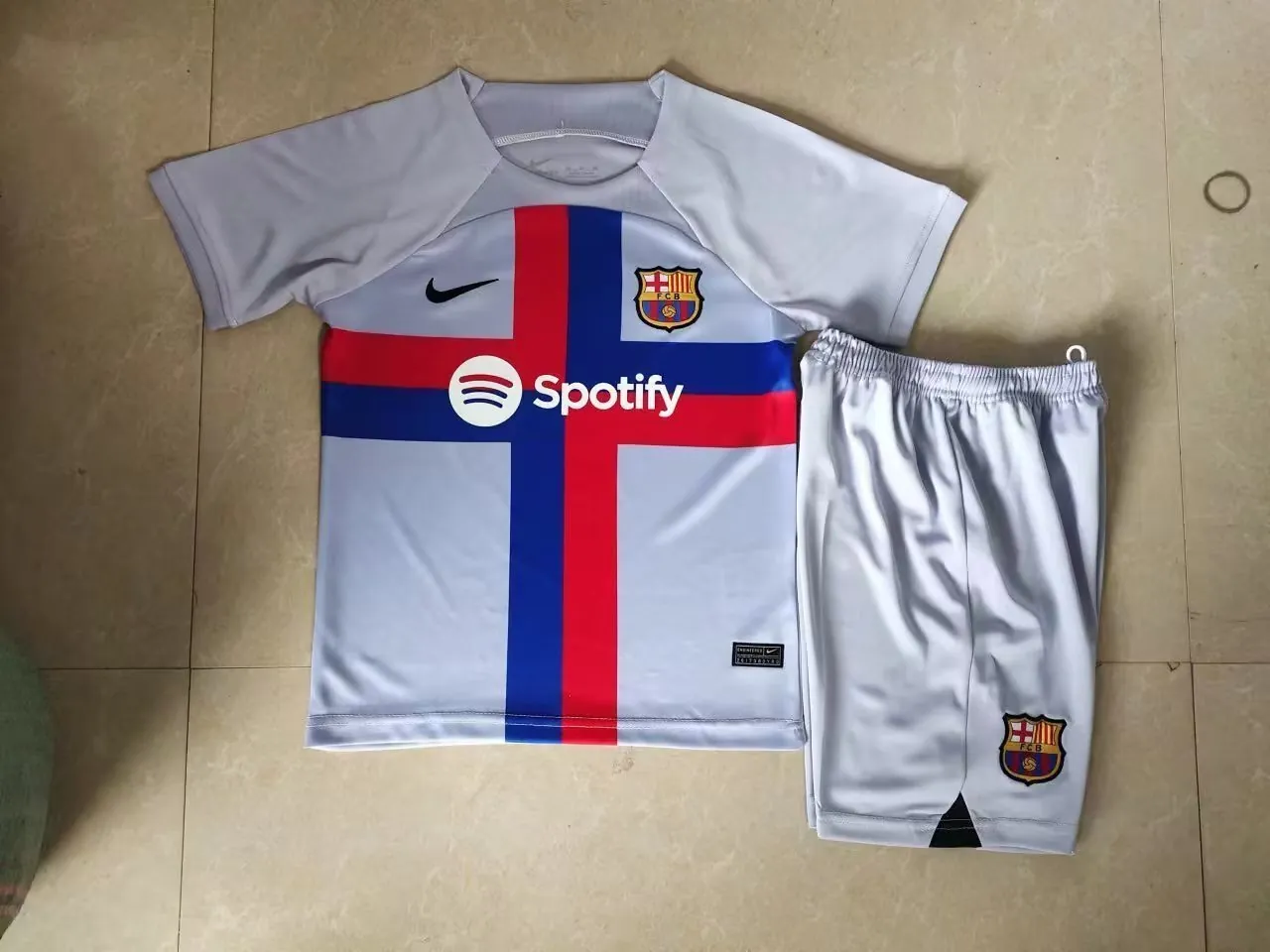 22-23 Barcelona third away kids kit 2