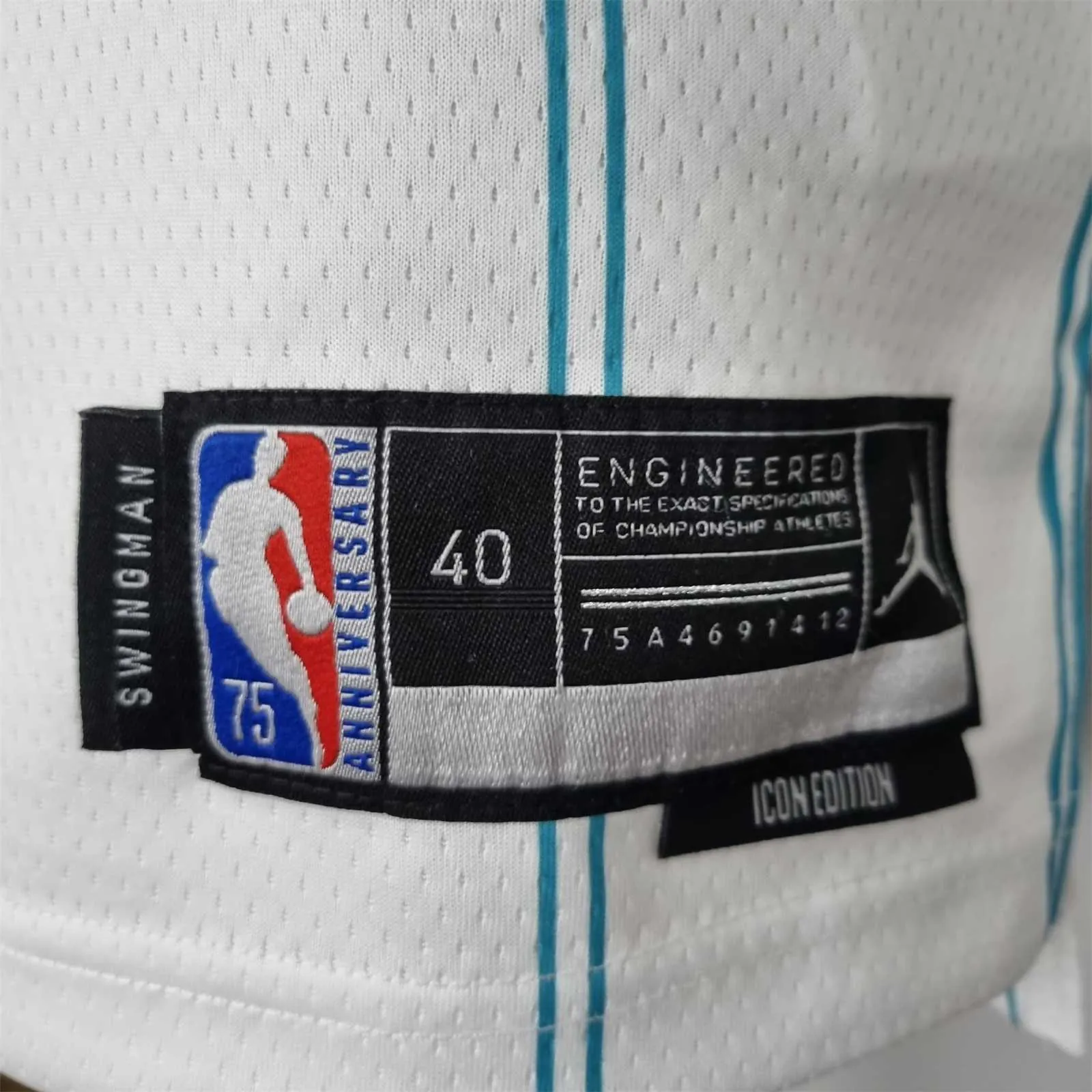 75th Anniversary Ball #2 Charlotte Hornets White NBA Jersey 7