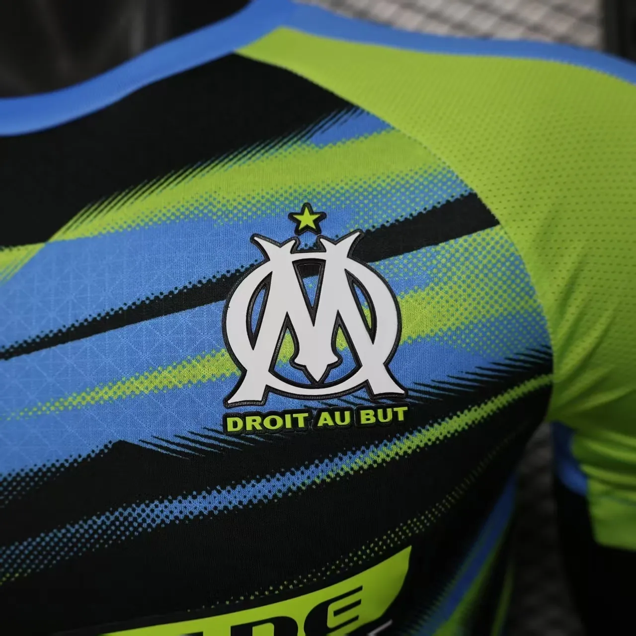 Marseille pre-match training Green Kit Player Version Shirt AAAAJersey Supplier Yupoo 1