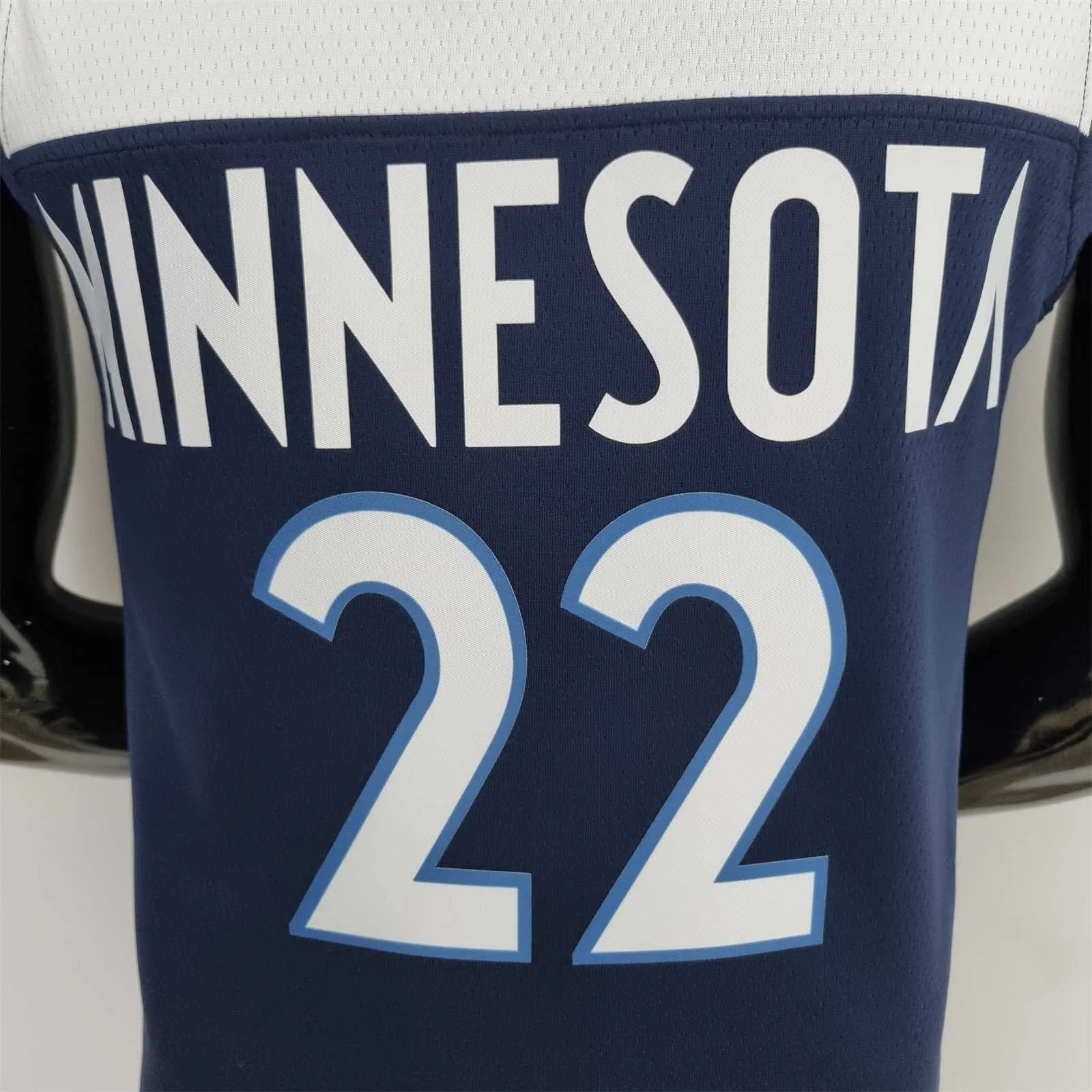 75th Anniversary Minnesota Timberwolves Wiggins #22 Royal Blue NBA Jersey 3