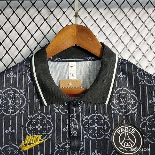 24-25 PSG Paris LV Joint Edition Kit Black POLO été Sports Shirt AAAAJersey Supplier Yupoo 5