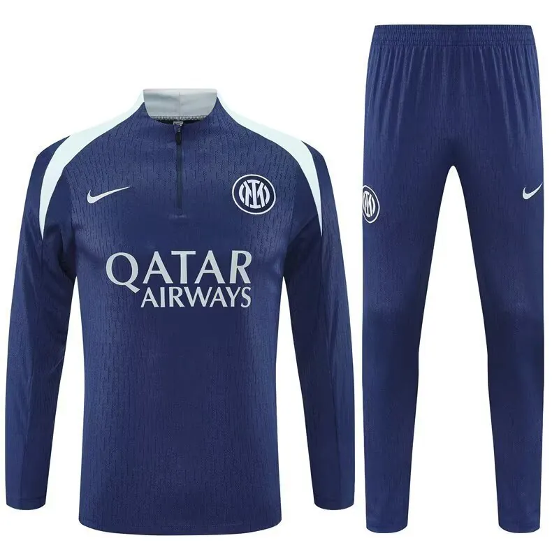 25-26 Inter Milan Navy&Grey Training Kits Long Football Tracksuits 3