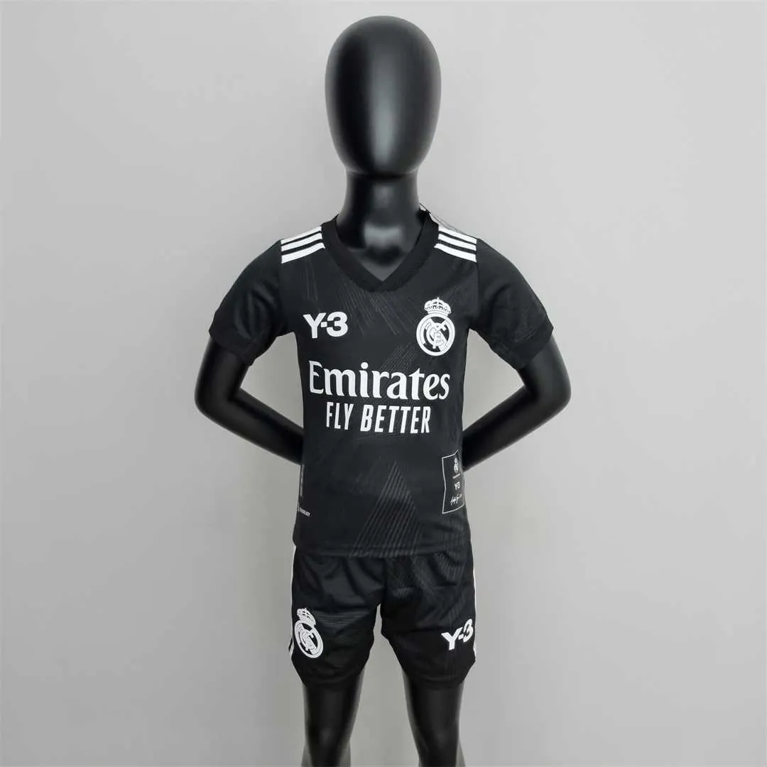 22-23 Real Madrid Y3 black kids kit 11