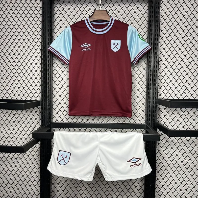 24-25 West Ham Home Kid Kits Youth Apparels Sport AAAAJersey Yupoo 9
