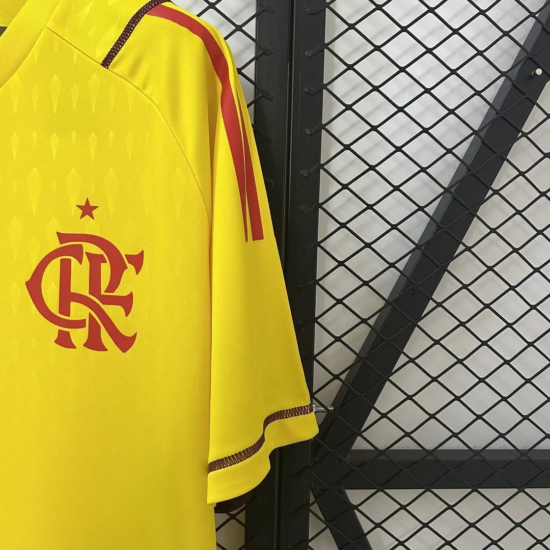 24-25 Flamengo Goalkeeper Yellow Kit Soccer T-Shirt AAAAJersey Dropship Yupoo 2