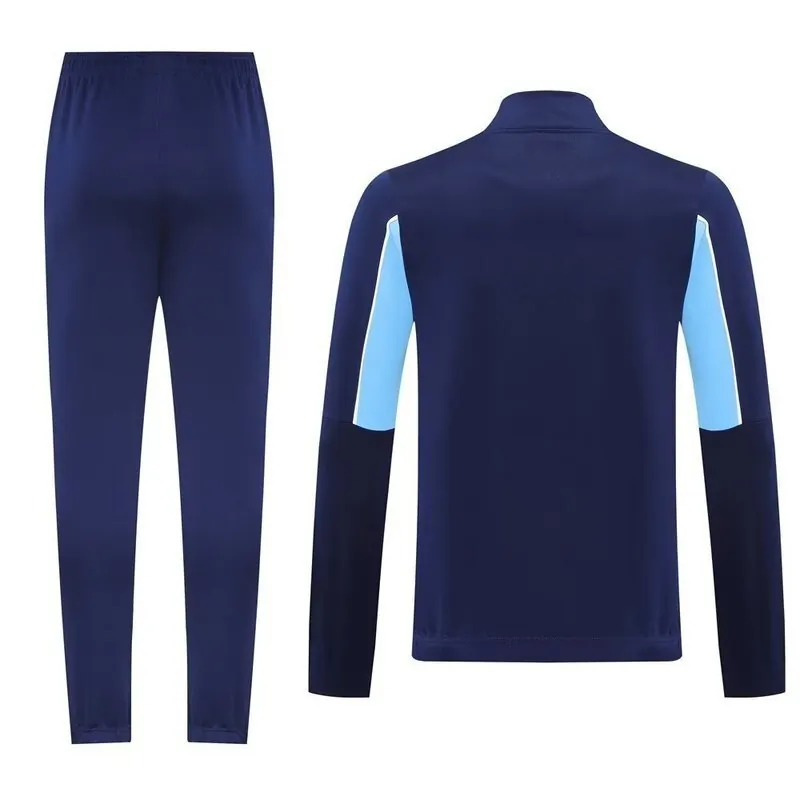 25-26 Marseille Navy&Blue Football Tracksuits Long Jacket Suits 1