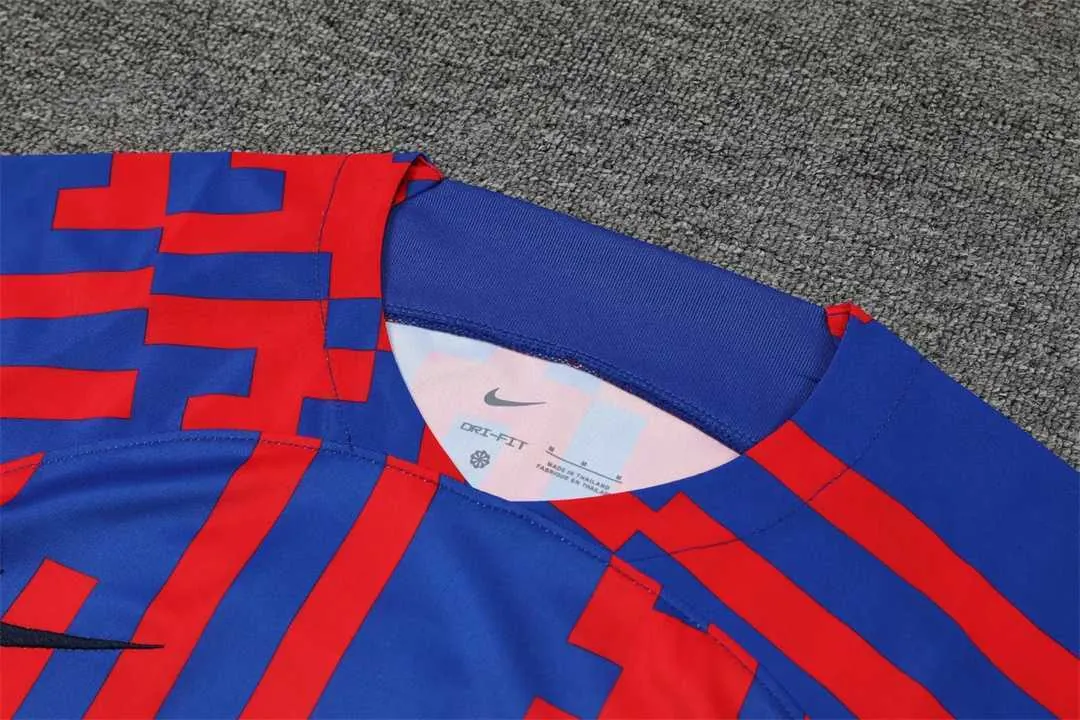 22-23 Barcelona training suit Short Sleeve kit red and blue camouflage 2