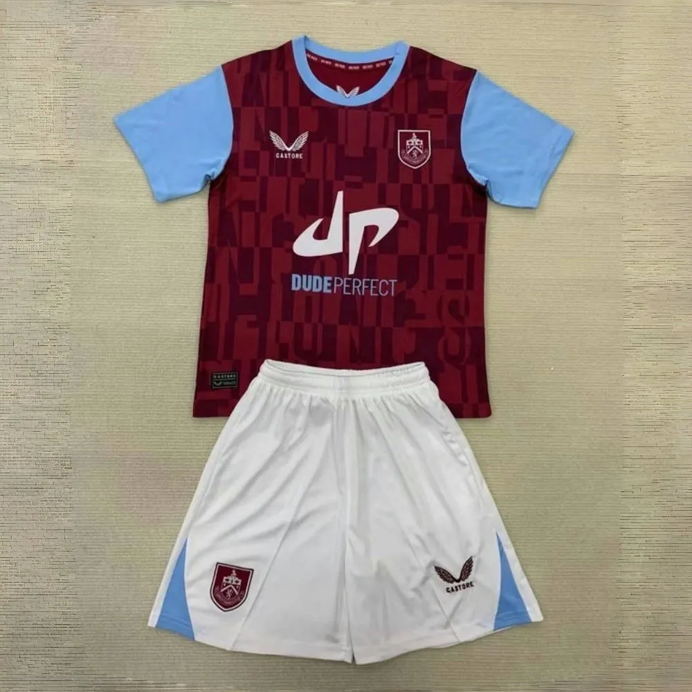 24-25 Burnley Home Kid Kits Youth Apparels Soccer AAAAJersey Yupoo 2