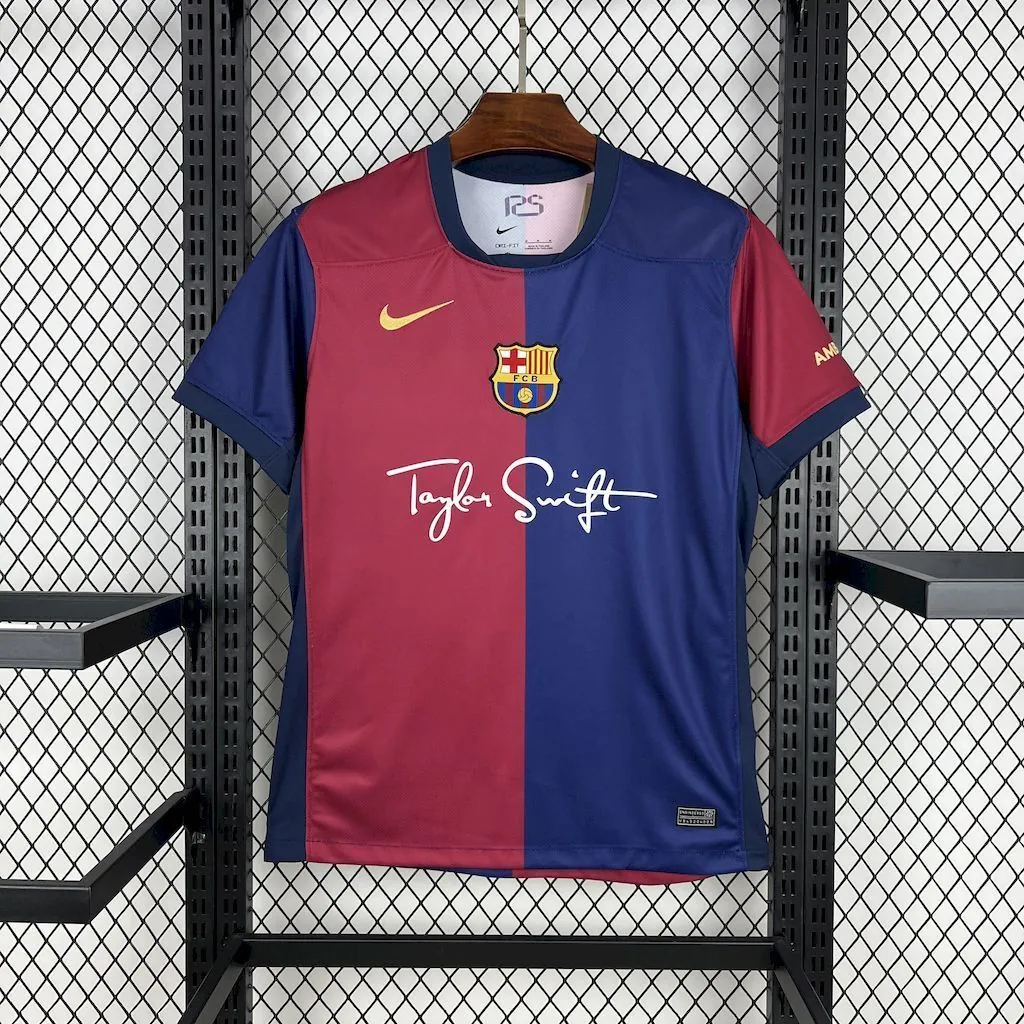 24-25 Barcelona x Taylor Swift Home Kit Football T-Shirt AAAAJersey Supply Yupoo 3