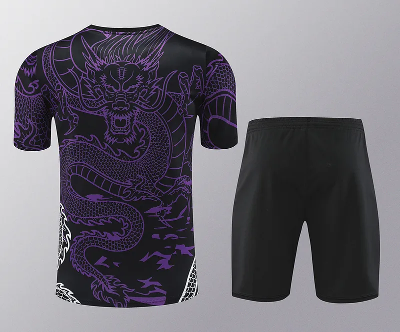 24-25 Real Madrid Purple Dragon Training Kits(Top+Shorts) Football Replicas Yupoo 2