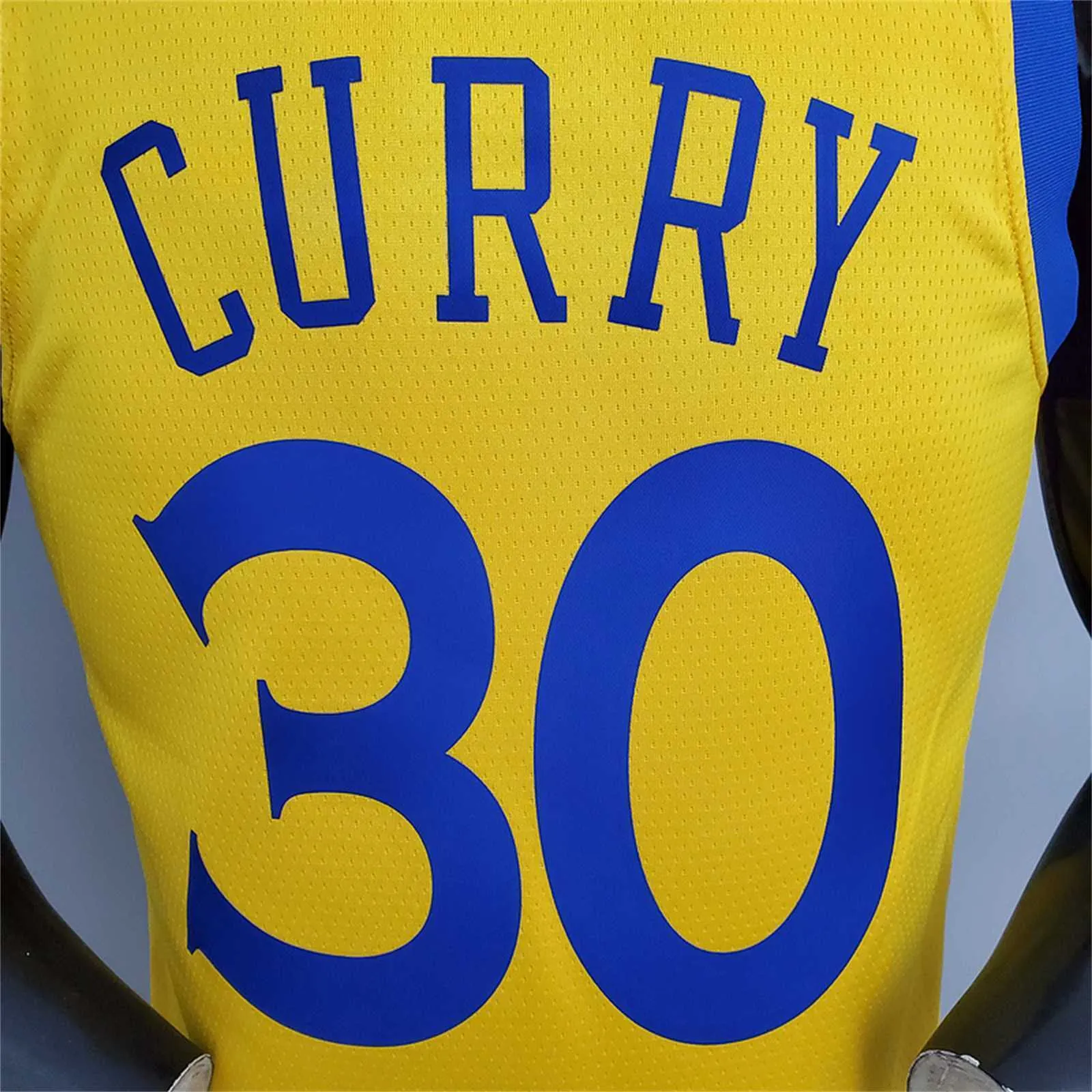 2018 Warriors#30 Chinese Dragon Robe Yellow 4
