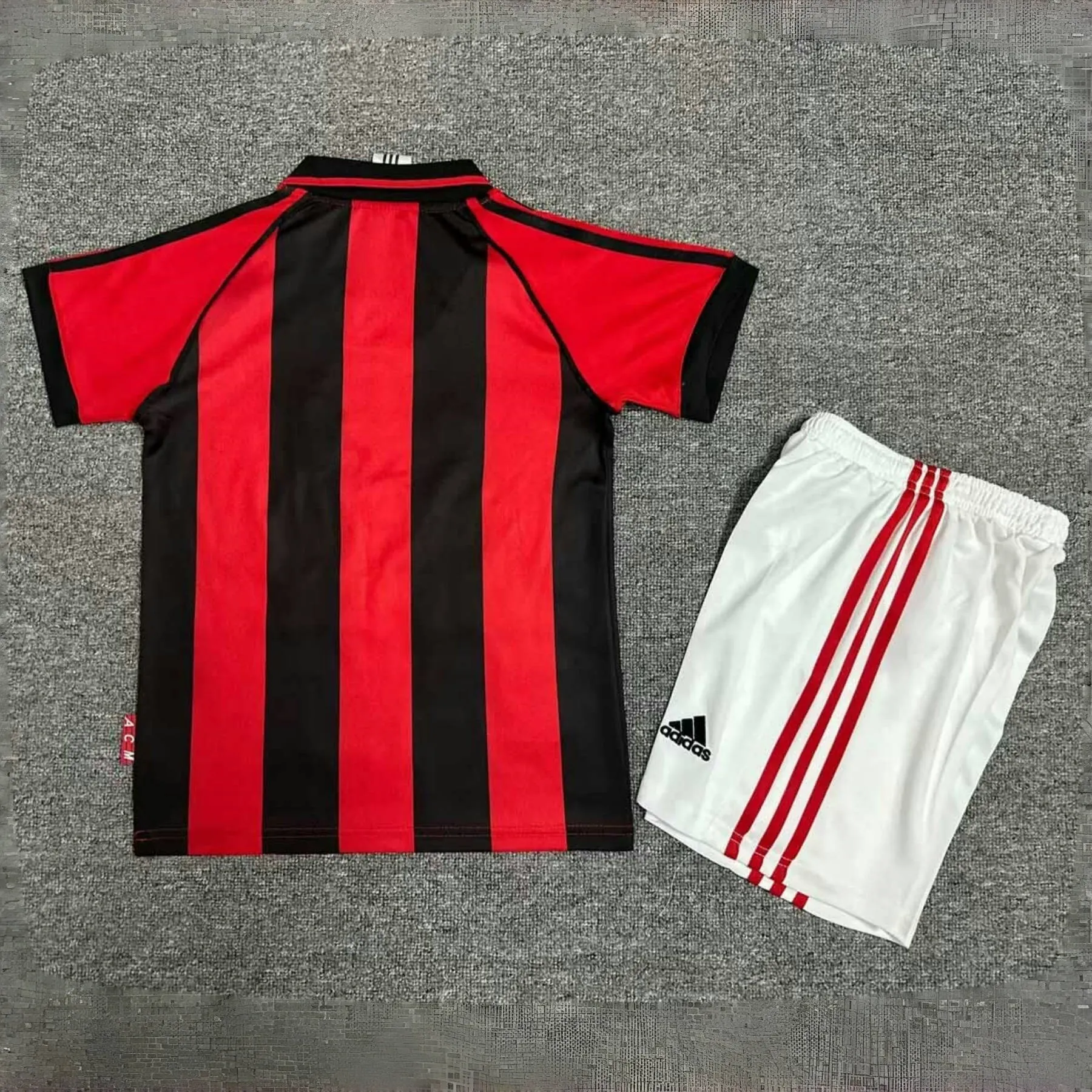 98-99 AC Milan Home Retro Kid Kits Youth Apparels Sport AAAAJersey Yupoo 3