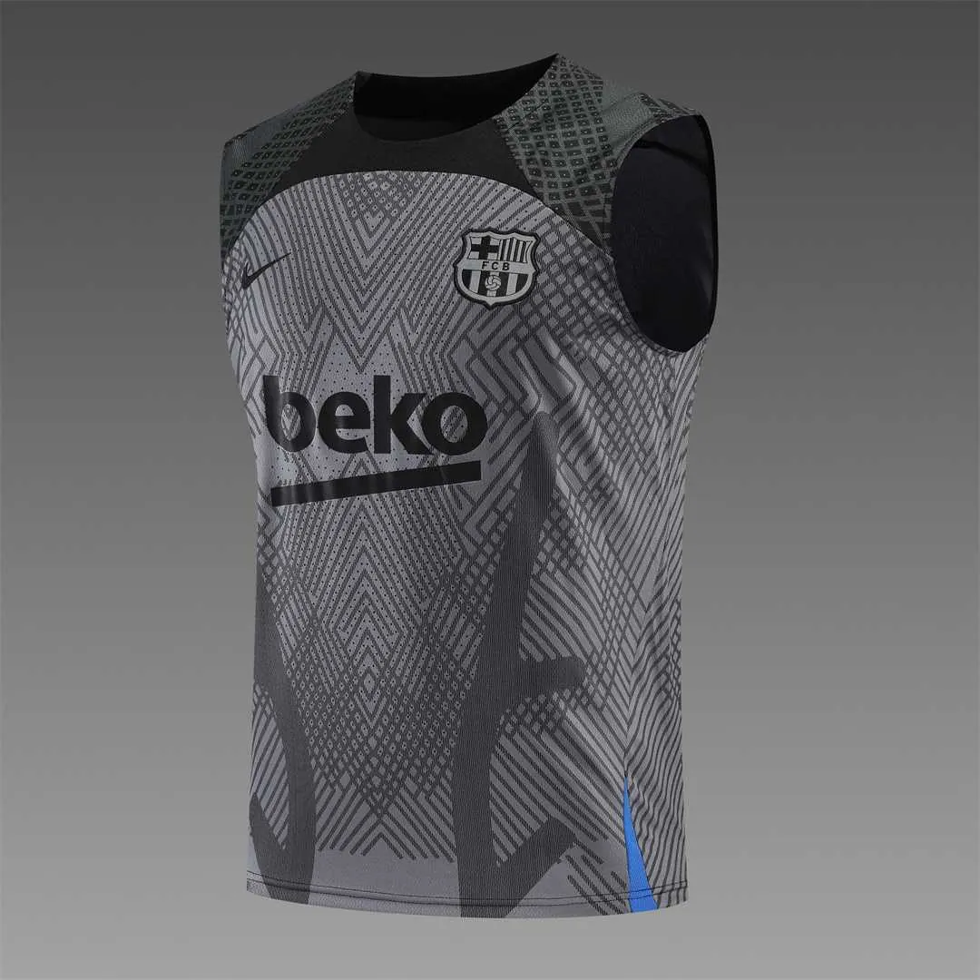 22-23 Barcelona vest training suit kit grey 4