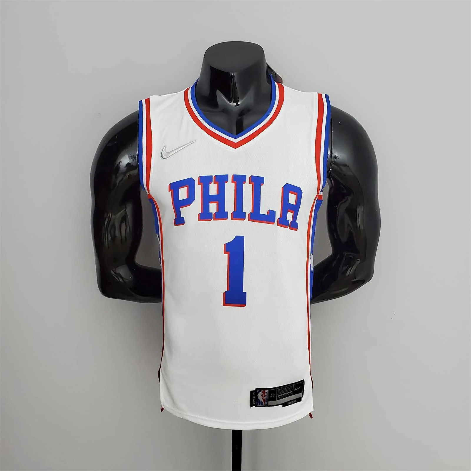 75th Anniversary Philadelphia 76ers HARDEN#1 White NBA Jersey 10