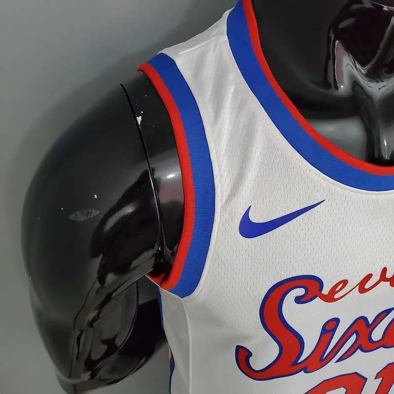2021 76ers cursive retro limited EMBIID#21 white 7