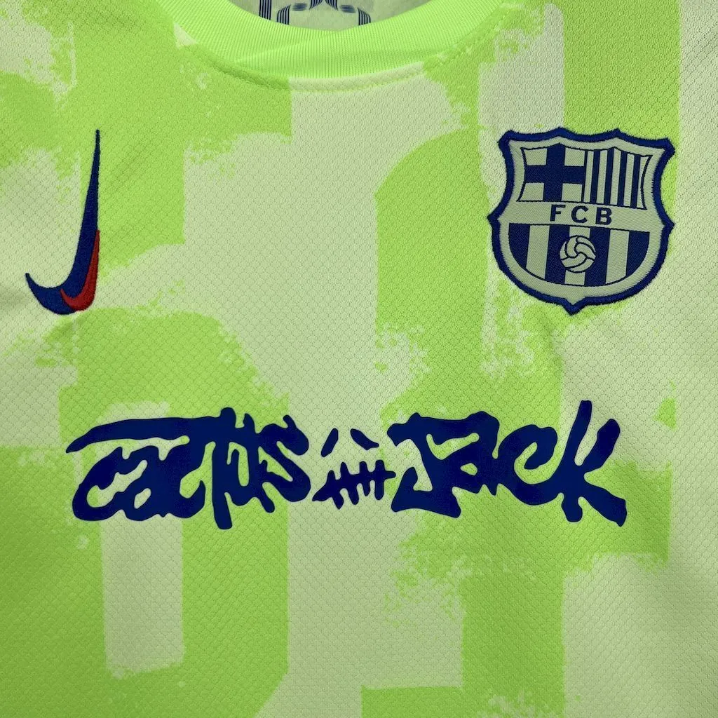 24-25 Barcelona Third Travis Scott Edition Kid Kits Youth Apparels Soccer AAAAJersey Yupoo 7
