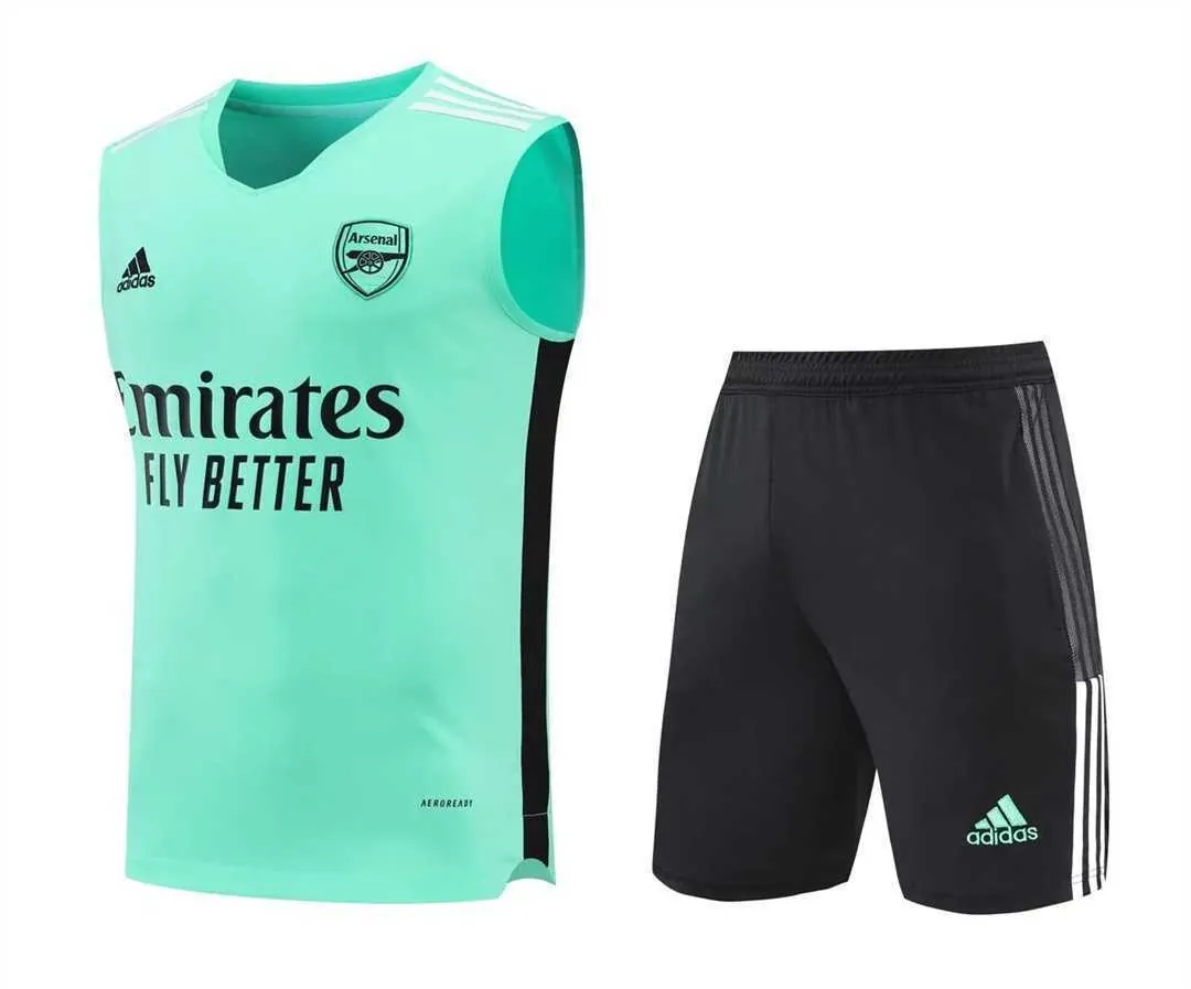 21-22 Arsenal vest training suit kit green 10