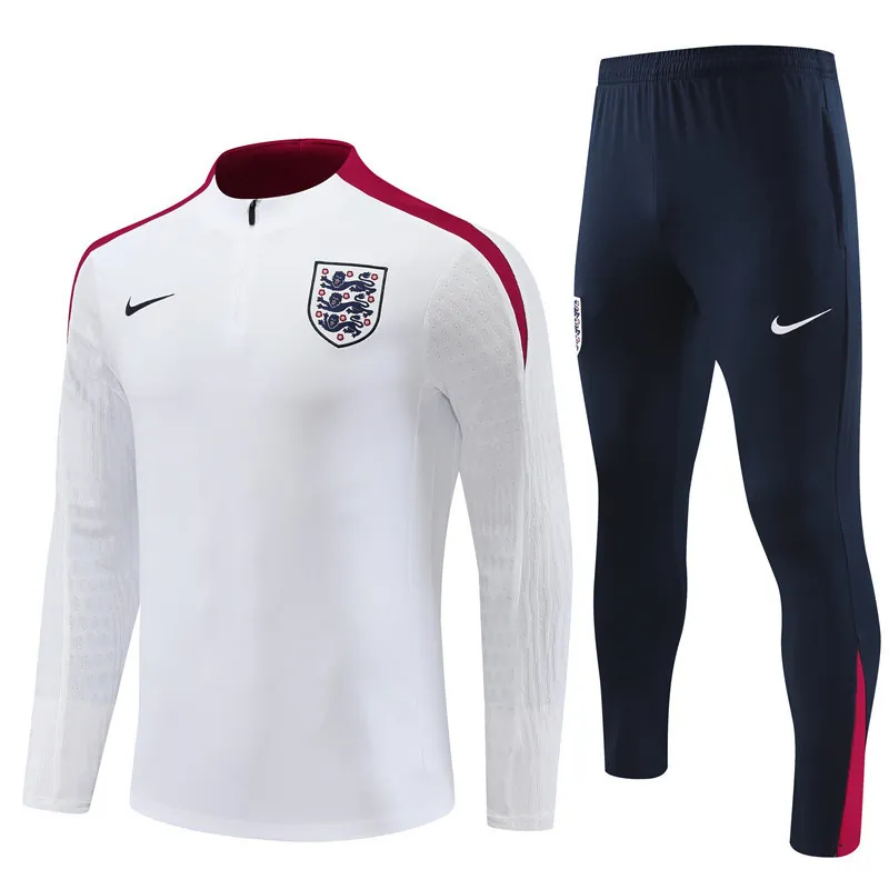 2024 England Player Long Sleeve Training Suit Football Shirts 4