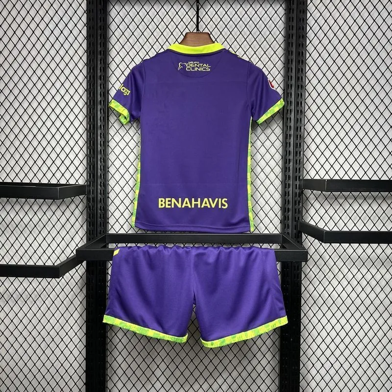 24-25 Malaga Away Kid Kits Youth Apparels Football AAAAJersey Yupoo 4