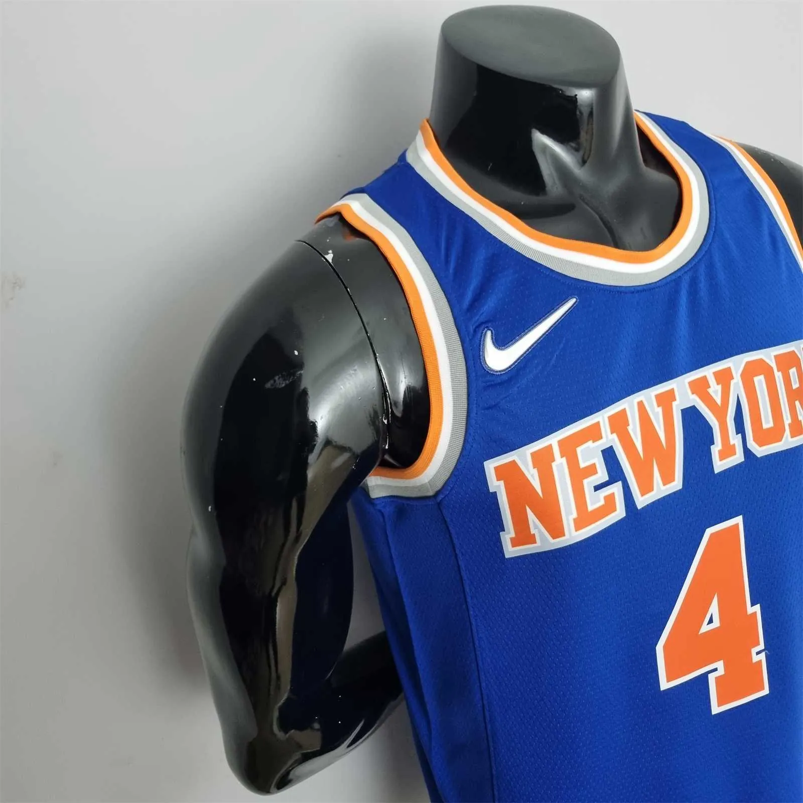 75th Anniversary Ross #4 New York Knicks Blue NBA Jersey 3