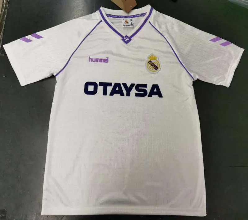 90-91 Real Madrid Home Retro Kit Vintage Shirt Soccer AAAAJersey Yupoo 2