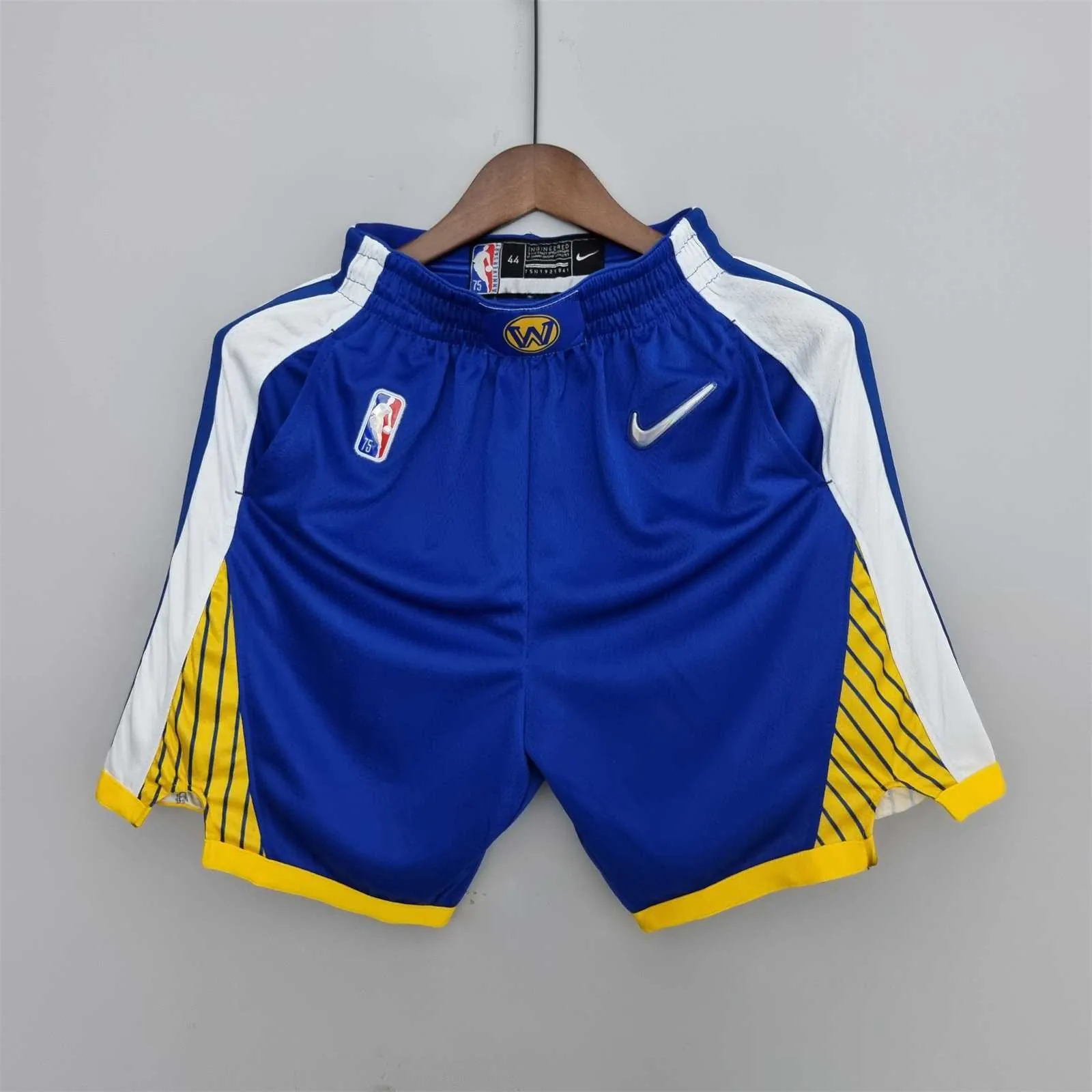 75th Anniversary Golden State Warriors Shorts Blue NBA Jersey 8