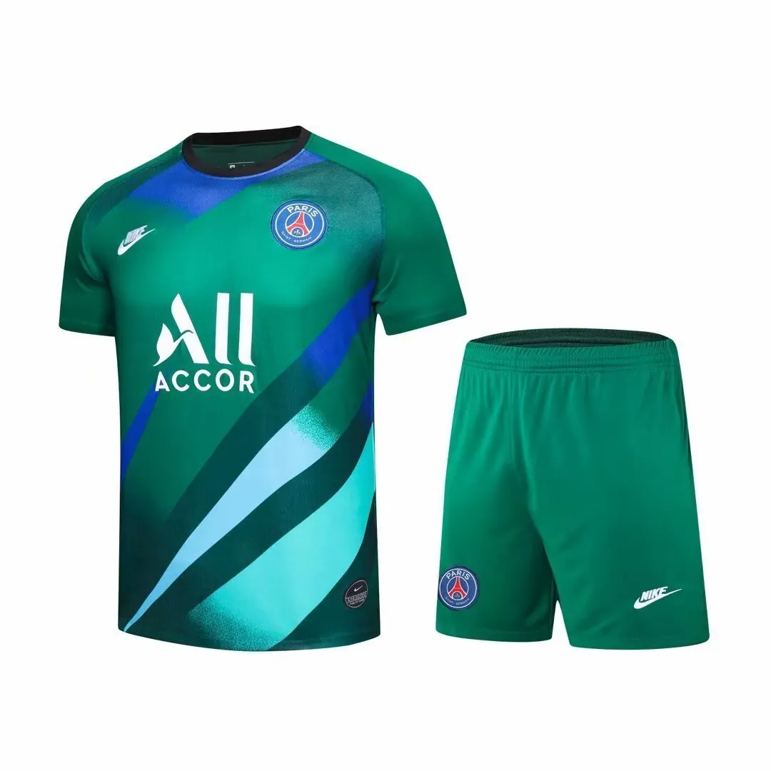 19-20 PSG Green Goalie Suit 16