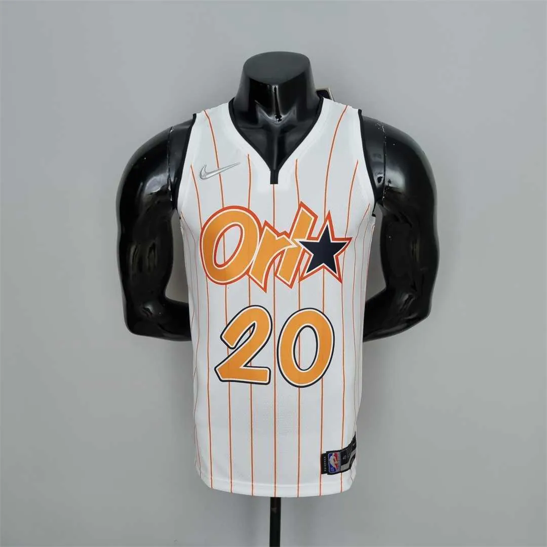 75th Anniversary Orlando Magic Fultz #20 White Orange NBA Jersey 8