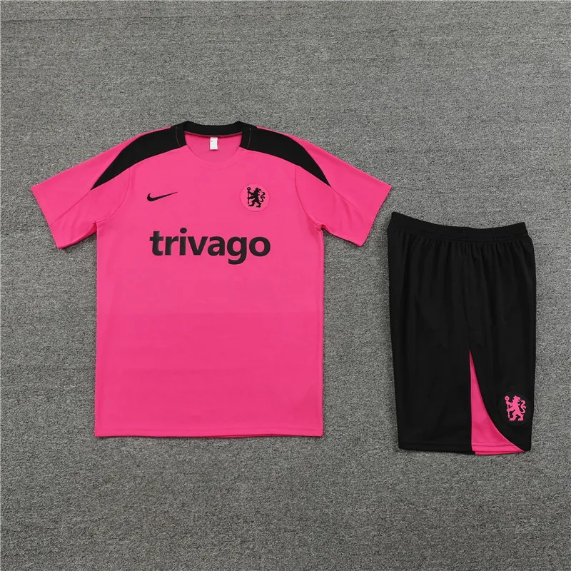 24-25 Chelsea Pink Training Kits(Top+Shorts) Football Replicas Yupoo 3