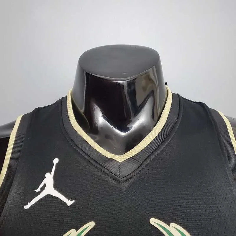 New Bucks Jordan Antetokounmpo #34 Theme Edition Black 4